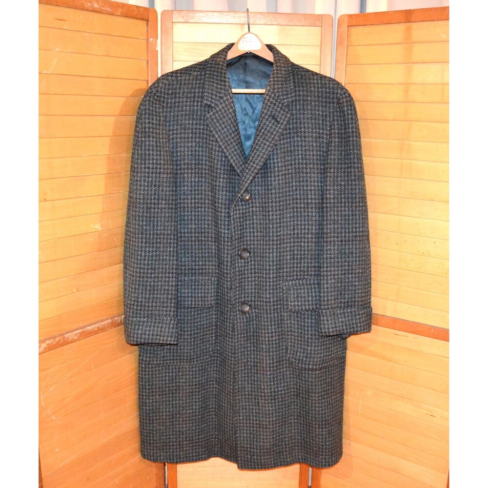 Gentlemens Wool Harris Tweed Hart Schaffner & Marx Dress Topcoat